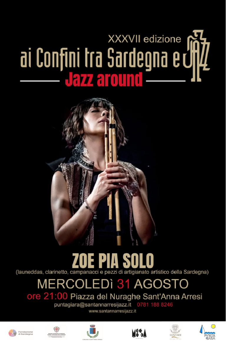 locandina zoe pia solo_ai confini tra sardegna e jazz